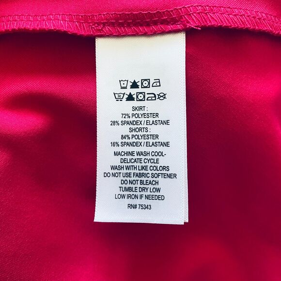 Tommy Bahama Pink Golf Tennis Skort Moinsture Wicking Skirt UPF 50+ Sz XL - Picture 11 of 12